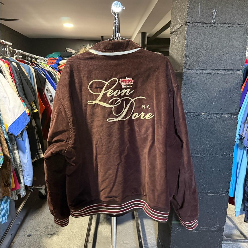 Aime Leon Dore Corduroy Team Jacket Chocolate Brown Mens Size 2XL - Picture 4 of 7